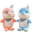 PLUSH DOLPHIN WITH NECKERCHIEF 28 CM 2 COLORS