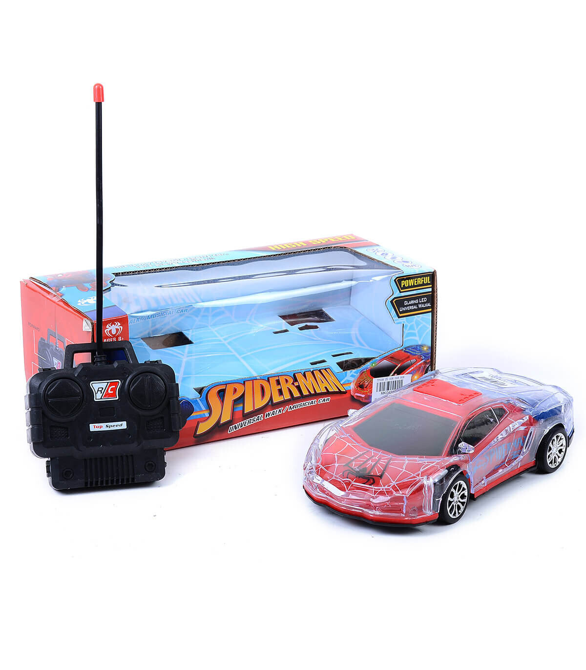 LIGHTING SUPERHERO CAR WITH RADIO CONTROL - Radio control with remote control