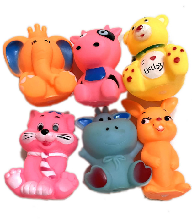 RUBBER BABY BATH TOY IN A BAG VARIOUS TYPES - Rubber
