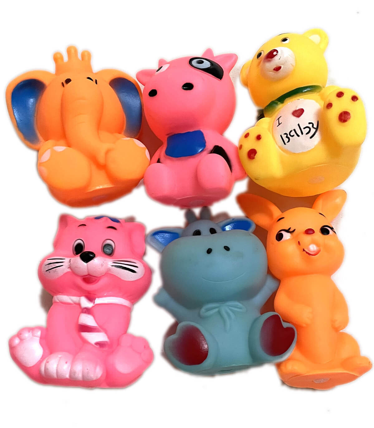 RUBBER BABY BATH TOY IN A BAG VARIOUS TYPES - Rubber