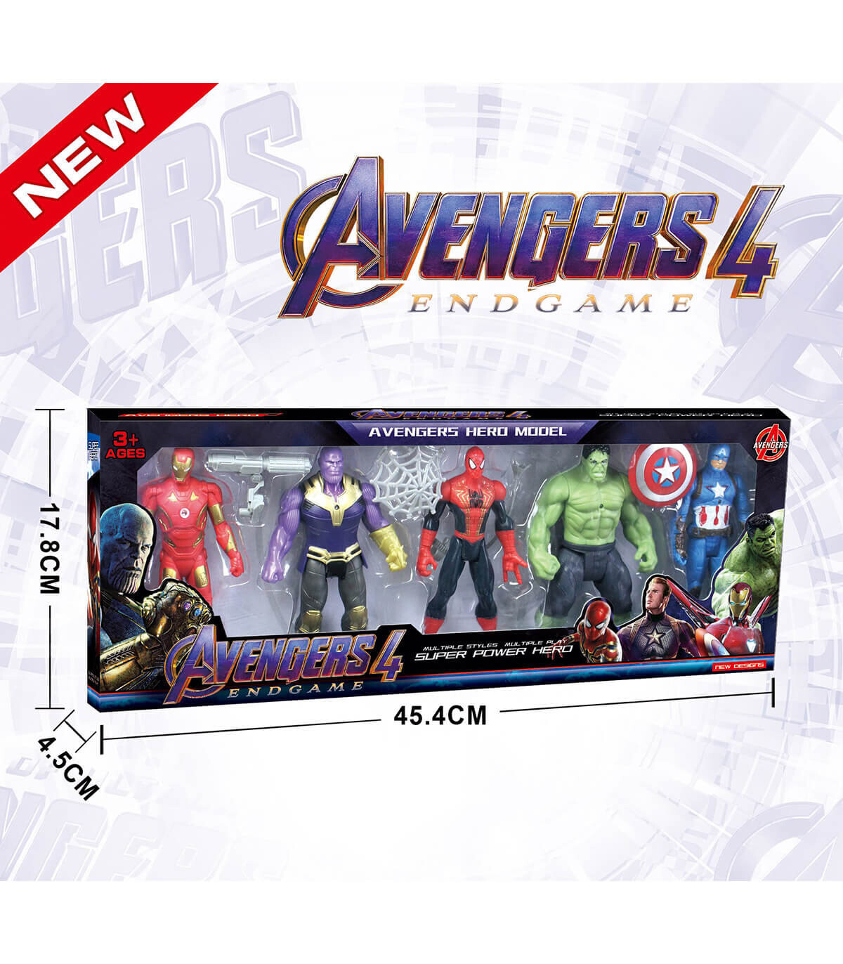 SUPERHEROES WITH WEAPONS 5 PCS. IN A BOX - Heroes