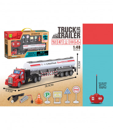 TRUCK TRAILER RADIO CONTROL - Radio control with rechargeable battery