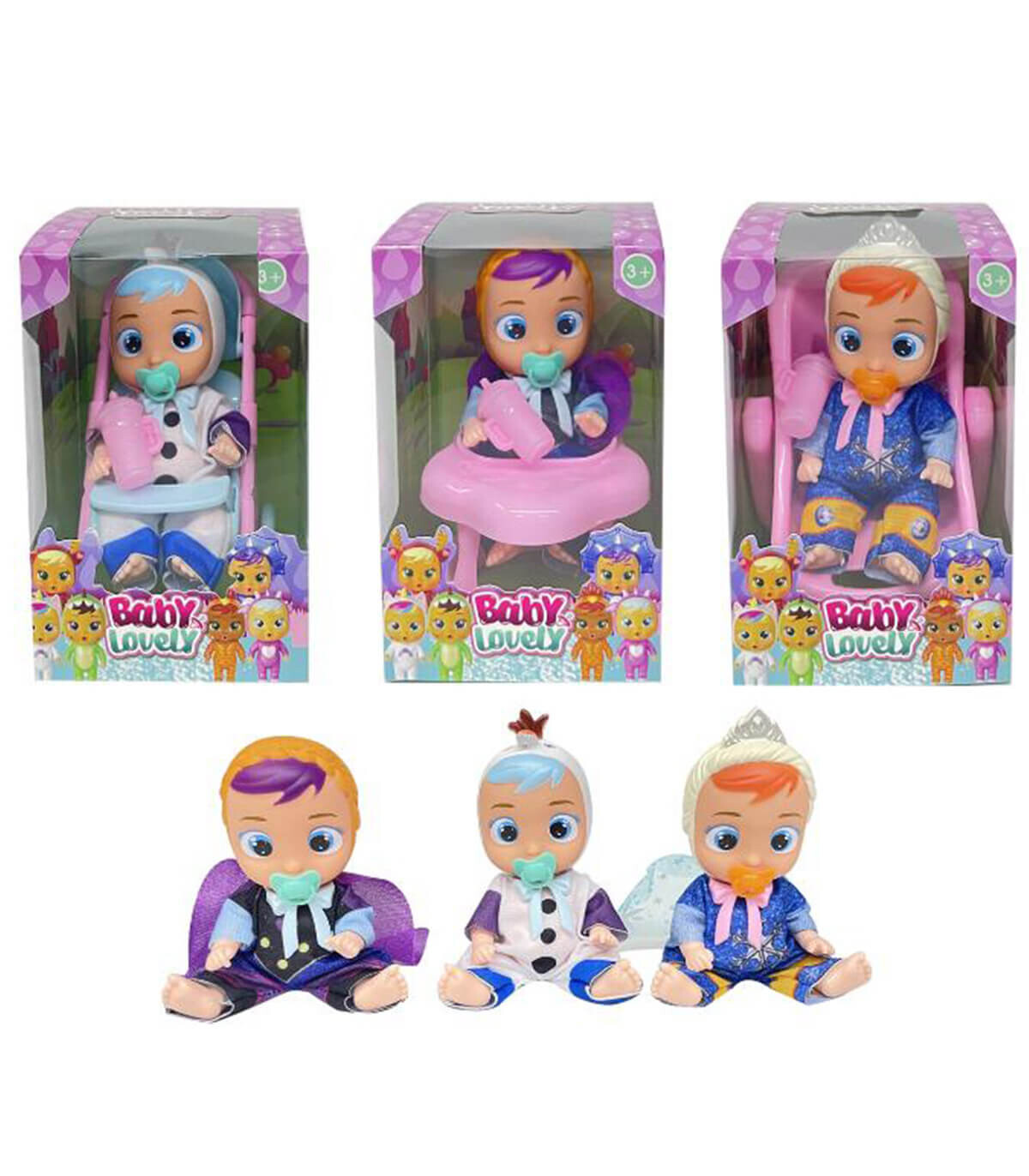 CRYING DOLL BABY WITH A STROLLER IN A BOX - BABY