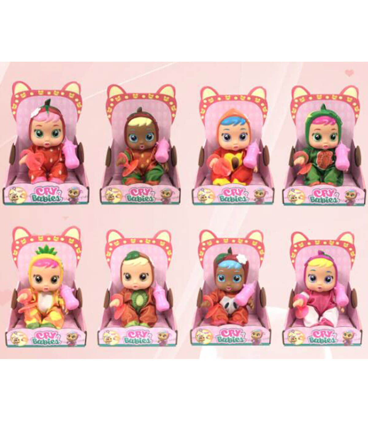 RUBBER CRYING BABY-DOLL FRUIT 8 TYPES - BABY