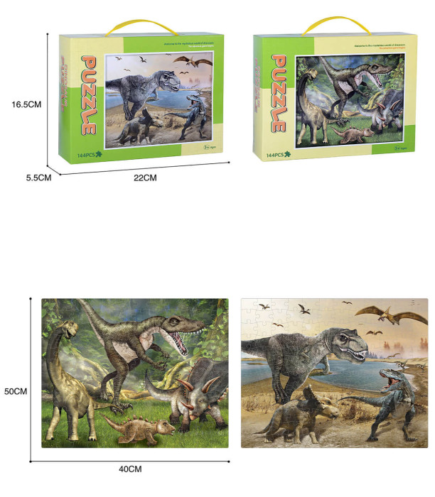 DINOSAUR PUZZLE 144 PIECES - PUZZLES AND CUBES