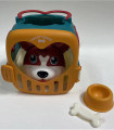 INTERACTIVE TOY DOG WITH VOICE COMMAND IN CAGE AND BAG