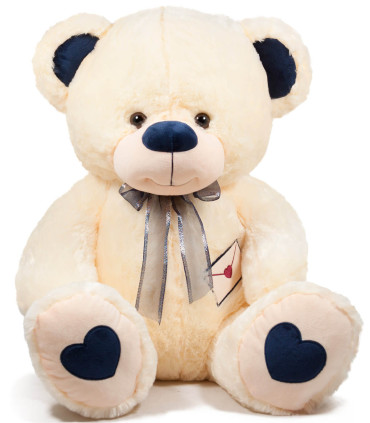 TEDDY BEAR WITH EMBROIDERED ENVELOPE 60 CM - Big