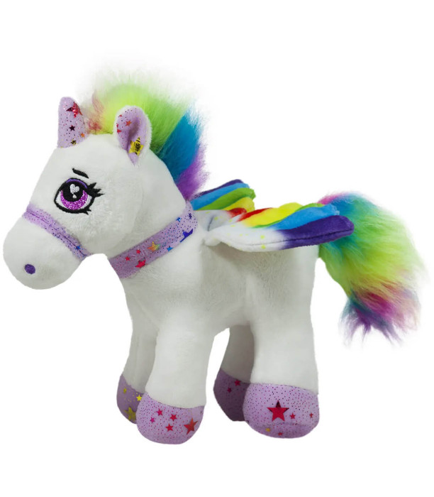 PLUSH UNICORN WITH COLORFUL WINGS 46 CM - Medium