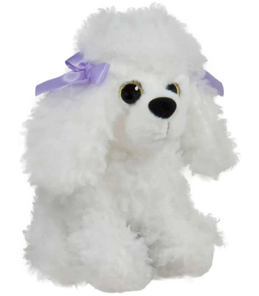 PLUSH MINI POODLE DOG 2 COLORS 20 CM - Small