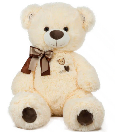 TEDDY BEAR WITH DOUBLE RIBBON 43 CM - Medium