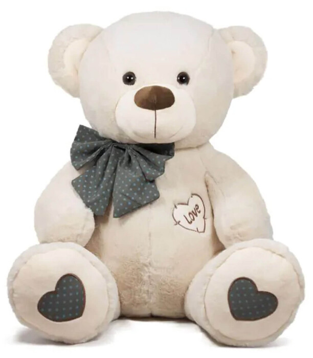 TEDDY BEAR WITH RIBBON 60 CM - Big
