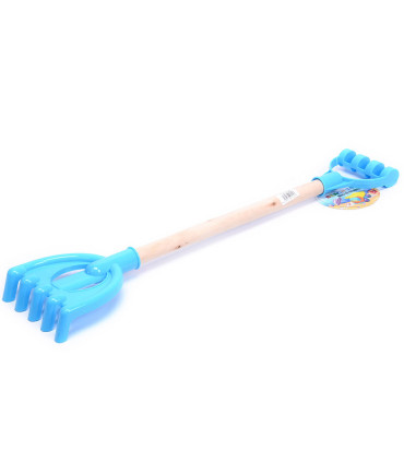 RAKE WITH WOODEN HANDLE 53 CM - FOR SAND