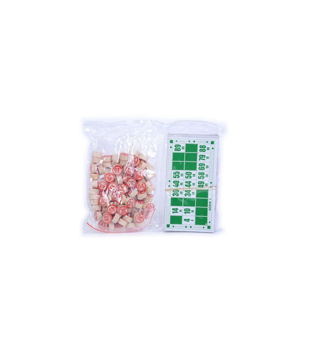 BINGO GAME WITH WOODEN CHECKS - BOARD GAMES