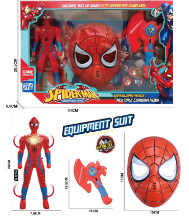 LARGE SPIDER FIGURE WITH MASK AND AXE - Heroes