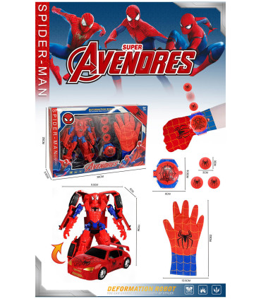 TRANSFORMER SPIDER WITH GLOVE AND GUN IN BOX - Transformers Figures