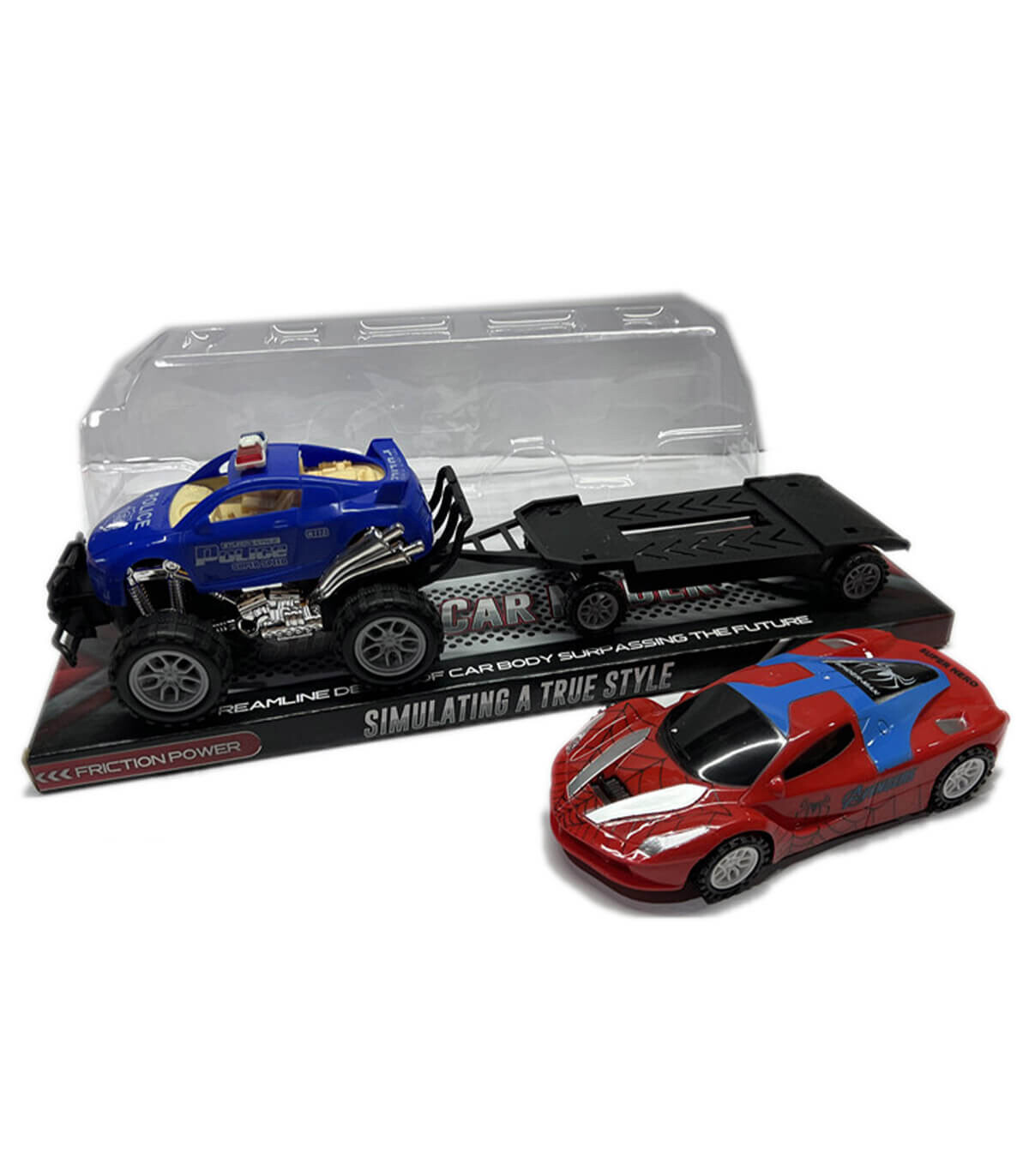 SET WITH A JEEP AND A SPIDER CAR - Cars and jeeps