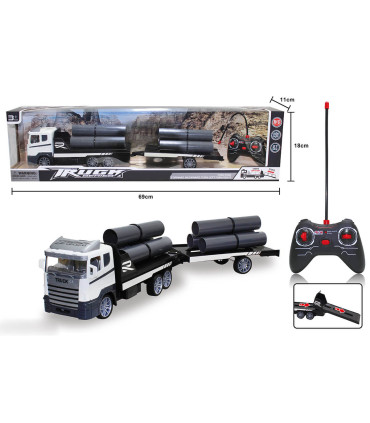 REMOTE CONTROL TRUCK 4 WAYS WITH PIPES 70 CM - Radio control with remote control