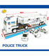 POLICE TRUCK TRAILER WITH 5 CARS - Police cars, fire trucks and ambulances