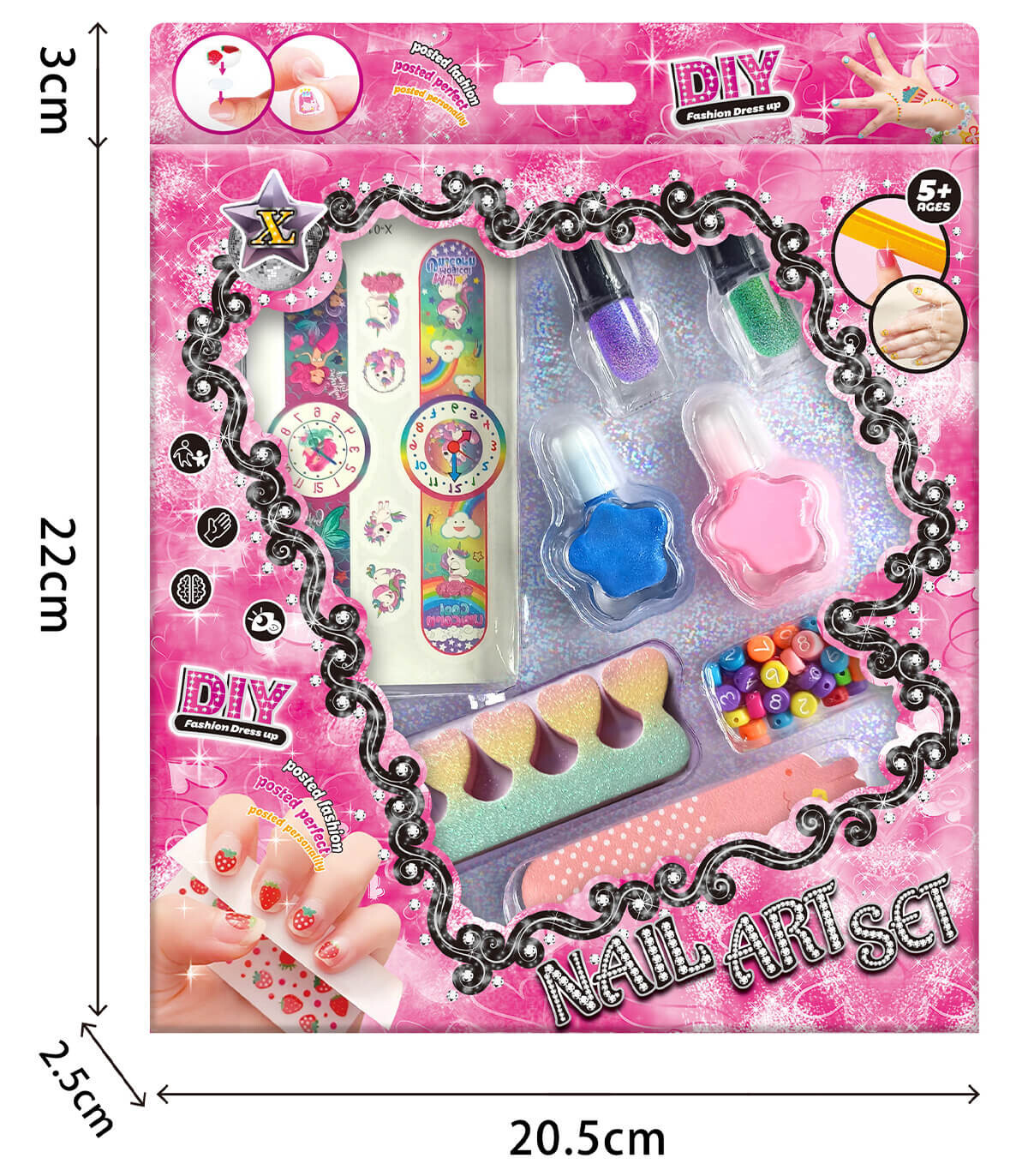NAIL ART MANICURE AND TATTOO KIT - MAKEUP AND ACCESSORIES FOR DOLLS