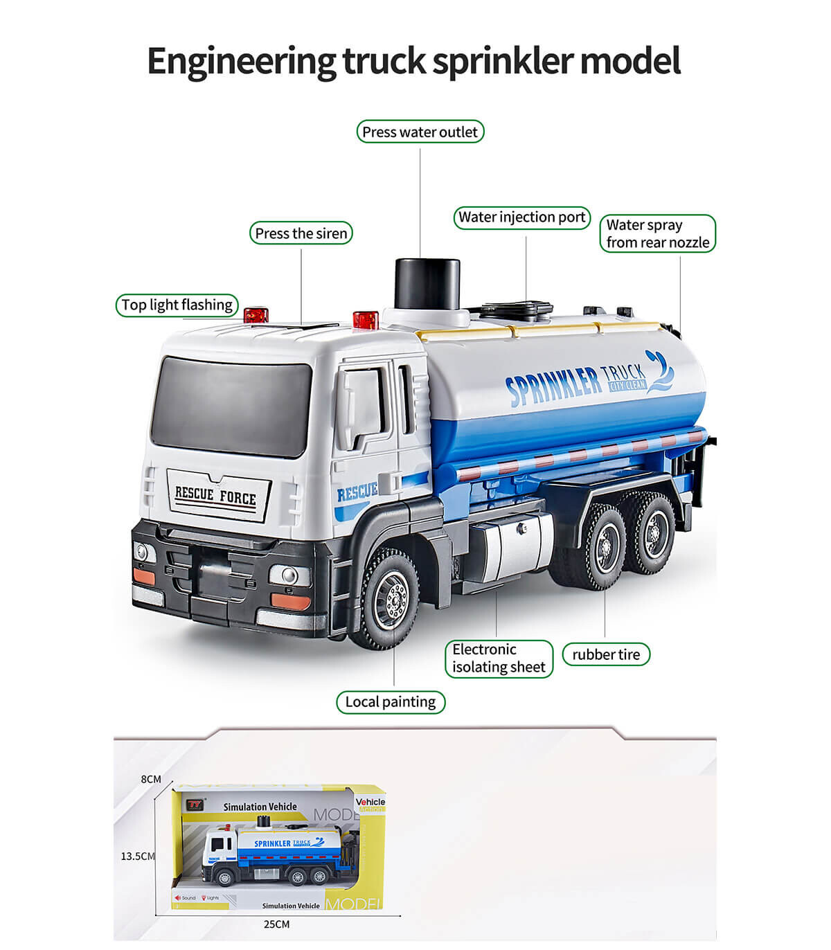 TANK WITH WATER, SOUND AND LIGHT - Agricultural, construction machinery and military equipments
