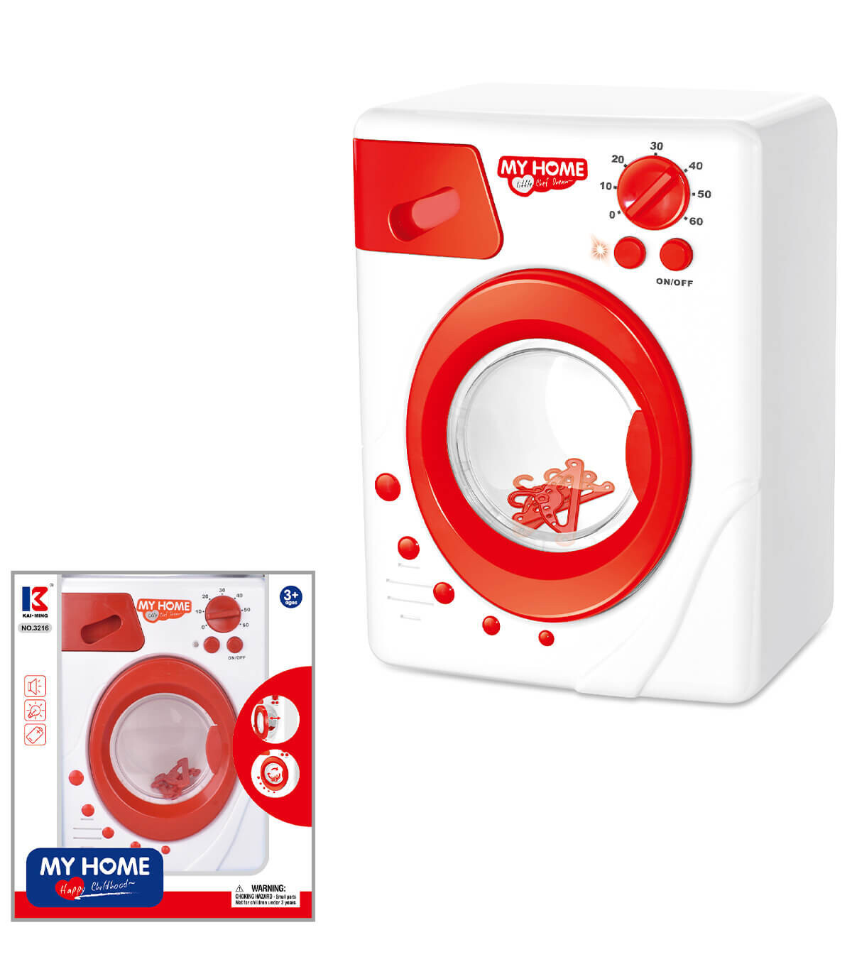 CHILDREN'S RED WASHING MACHINE MY HOME - Household and kitchen appliances