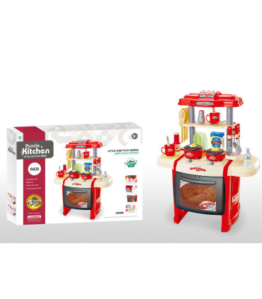 LARGE RED KITCHEN 24 PIECES - KITCHENS, SERVICES AND FOOD