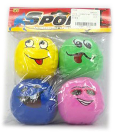 BABY SOFT BALLS 4 PCS. IN AN ENVELOPE - Rubber