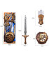 SHIELD WITH SWORD AND HAND PROTECTOR ON CARDBOARD - SABERS, SWORDS AND BOWS