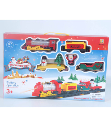 CHRISTMAS TRAIN 47 PARTS - TRAINS AND BUSES