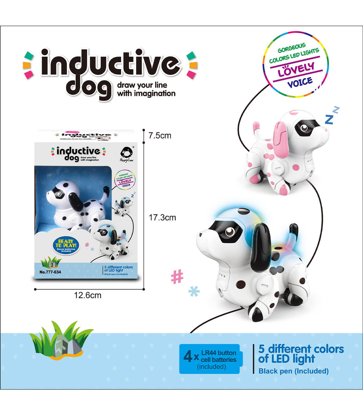 CHILDREN'S INTERACTIVE SMART DOG WITH MARKER - Robots