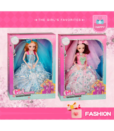 DOLL WITH SEQUIN DRESS IN BOX - DOLLS AND MERMAIDS