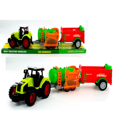TRACTOR WITH BOTTLE AND TRAILER 58 CM - Agricultural, construction machinery and military equipments