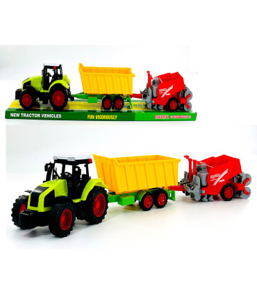 TRACTOR WITH TRAILER AND FERTILIZER SPREADER 58 CM - Agricultural, construction machinery and military equipments