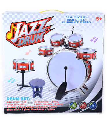 LARGE JAZZ DRUM SET WITH CHAIR - Drums