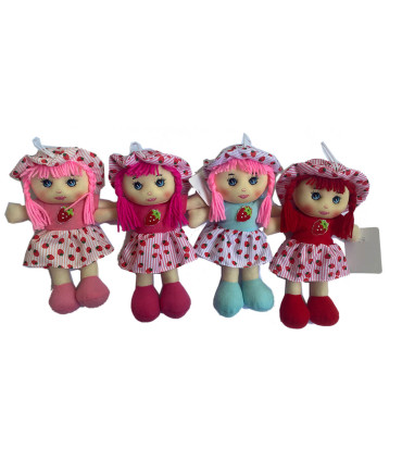 STRAWBERRY RAG DOLL IN A BAG - DOLLS AND MERMAIDS