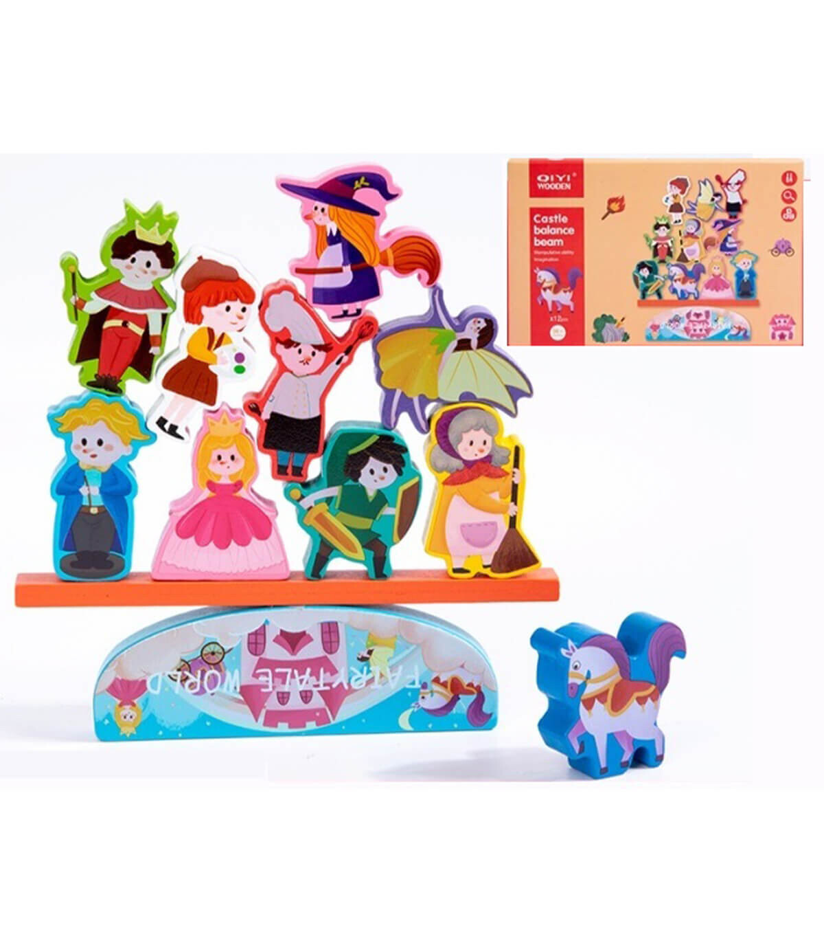 BALANCE GAME WITH WOODEN FIGURES - WOODEN