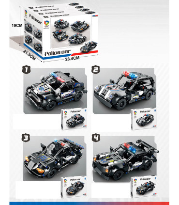 POLICE CAR CONSTRUCTOR 4 TYPES - BUILDING BLOCKS, SORTERS AND RINGS