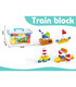 CONSTRUCTOR IN TRANSPARENT SUITCASE 65 PIECES 2 COLORS - BUILDING BLOCKS, SORTERS AND RINGS