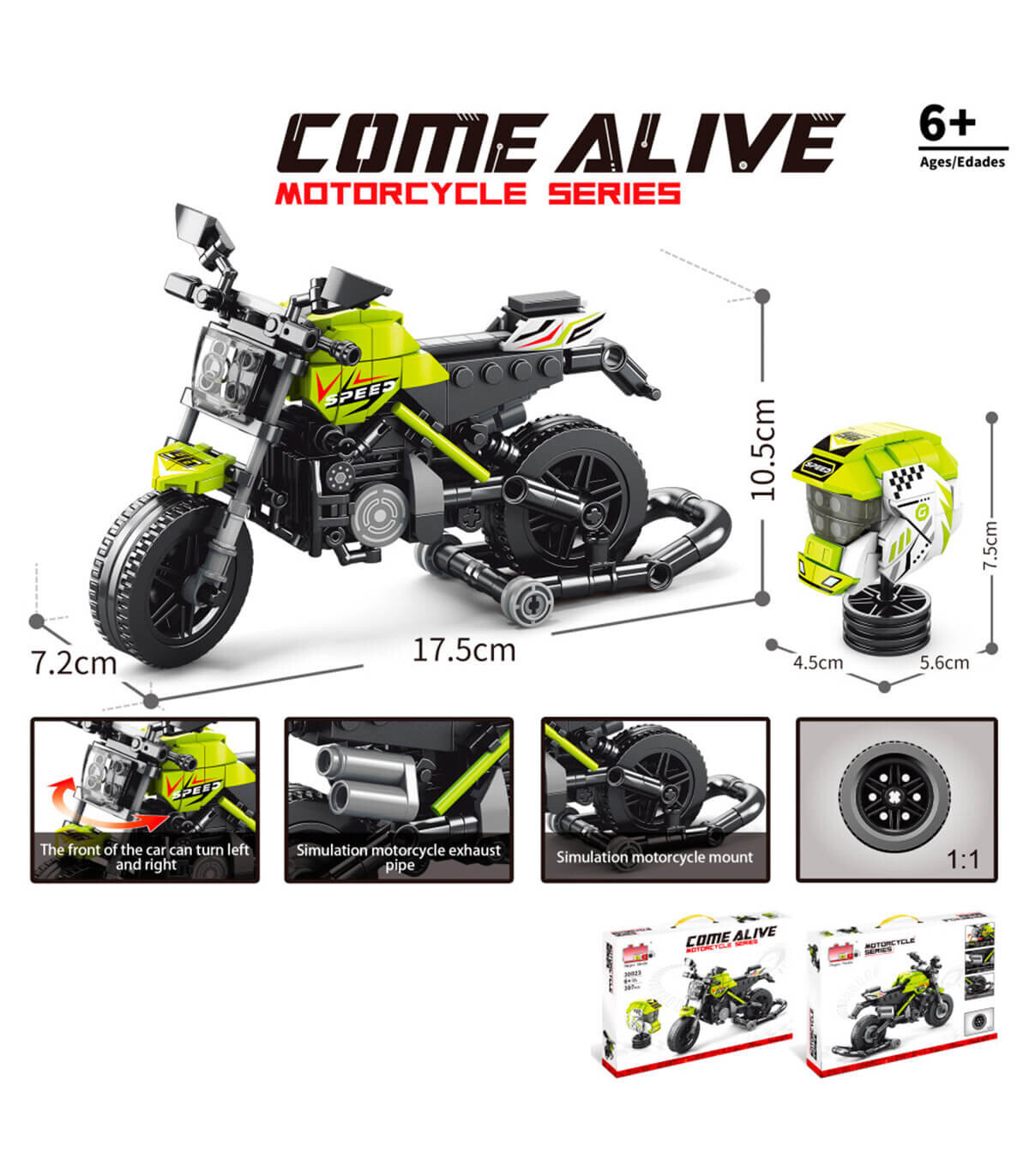 MOTORCYCLE BUILDER 397 PARTS - BUILDING BLOCKS, SORTERS AND RINGS
