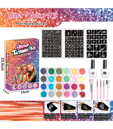 TATTOO SET WITH 2 TYPES OF BROCADE - HAIRDRESSING AND BEAUTY KITS