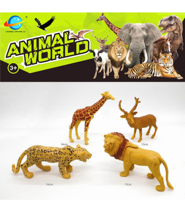 AFRICAN ANIMALS 4 PCS. IN AN ENVELOPE - Wild and forest