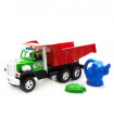 DUMP TRUCK WITH WATERING CAN AND SAND FIGURE 3 COLORS 52 CM