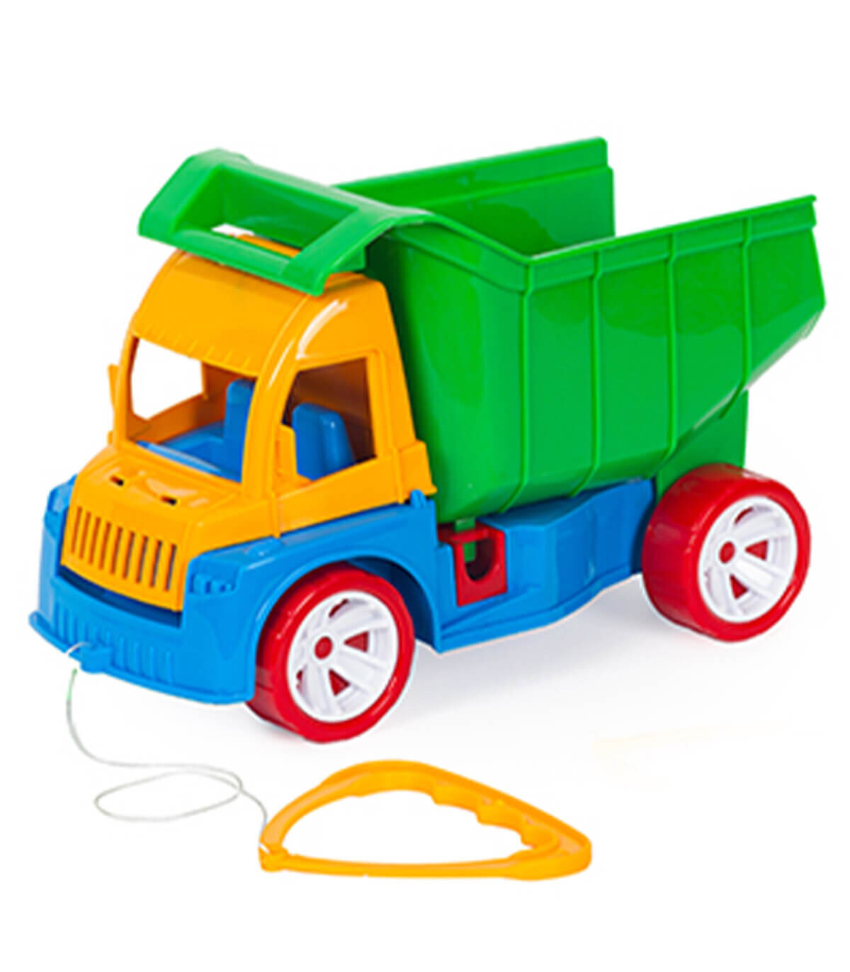 CHILDREN'S DUMP TRUCK 20 CM WITH PULLING ROPE - Agricultural, construction machinery and military equipments