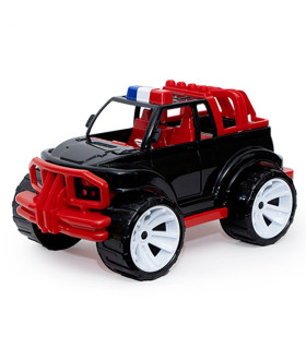 LARGE POLICE JEEP CAR BLACK BODY 4 COLORS 40 CM - Police cars, fire trucks and ambulances