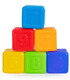 PLASTIC COLORED CUBES WITH NUMBERS 6 PIECES - PUZZLES AND CUBES