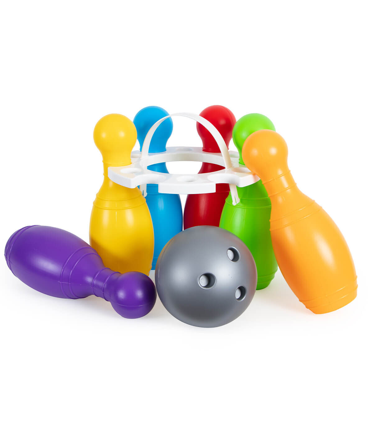 LARGE BOWLING SET PINS WITH BALL - SPORTS