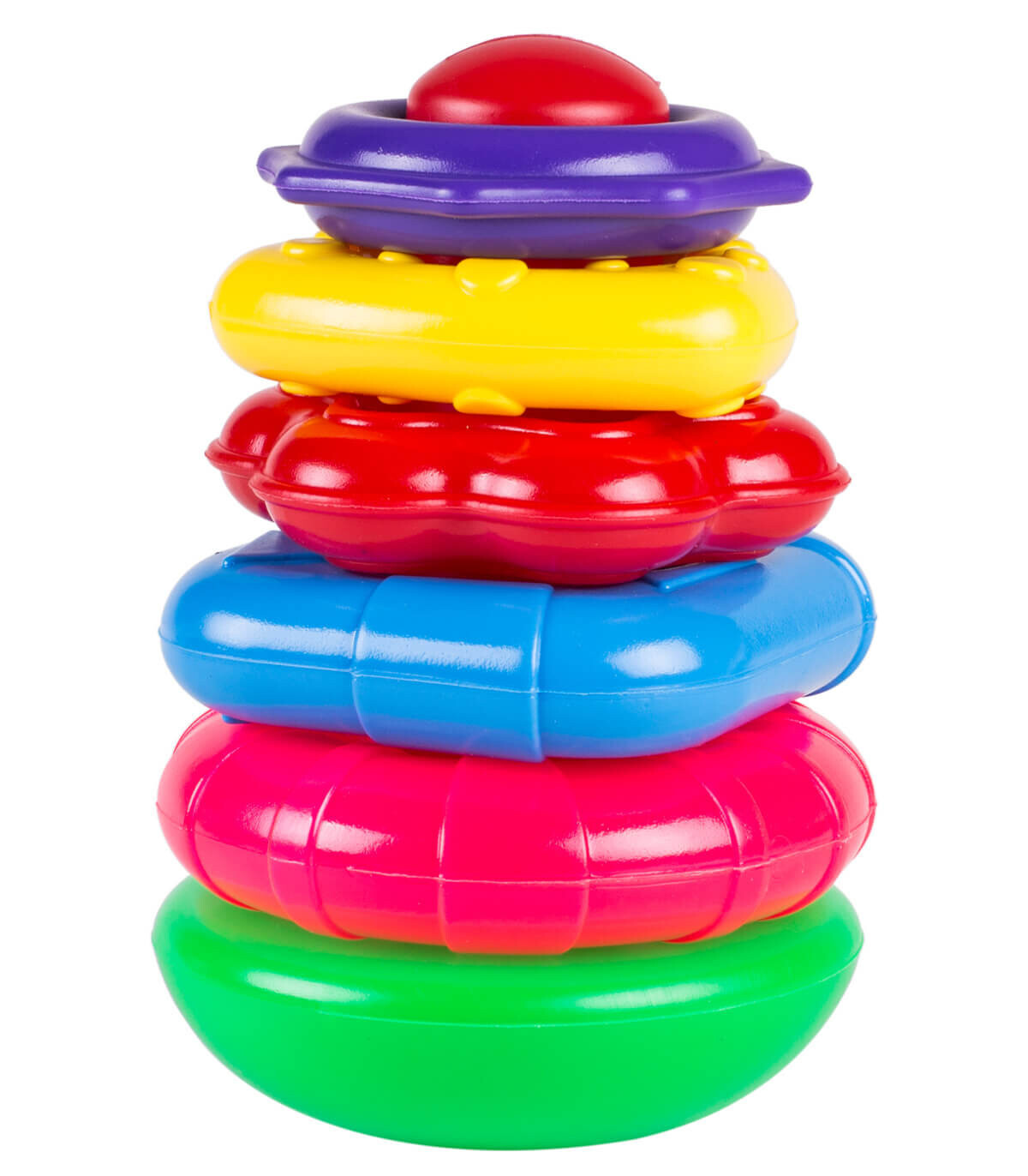 BABY PYRAMID WITH 6 RINGS 19 CM - BUILDING BLOCKS, SORTERS AND RINGS