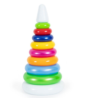 BIG PYRAMID 10 PIECES 37 CM - CUBES, SORTERS AND RINGS