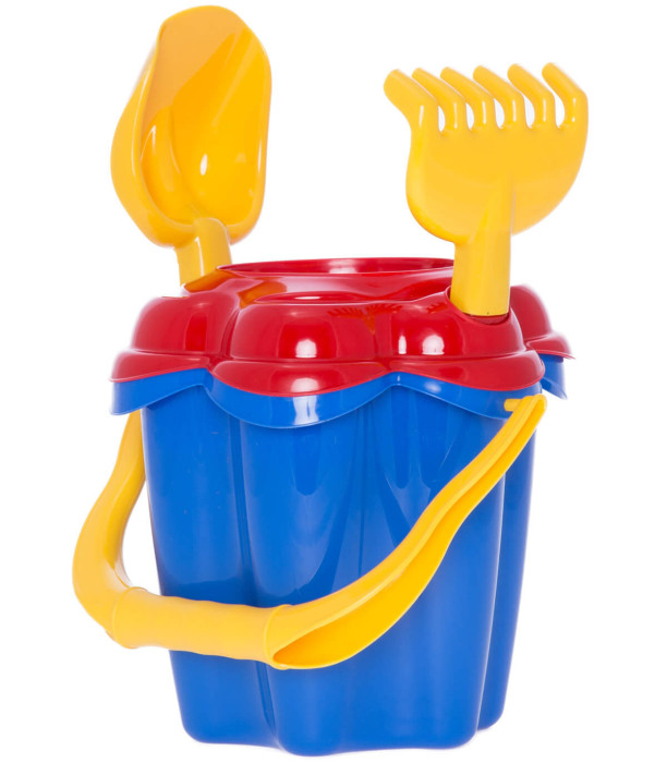 LARGE SAND BUCKET SET 4 PIECES 4 COLORS - FOR SAND