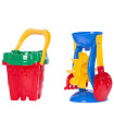 SAND BUCKET SET WITH SAND MILL 5 PIECES 4 COLORS
